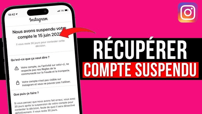 comment recuperer un compte instagram supprimé